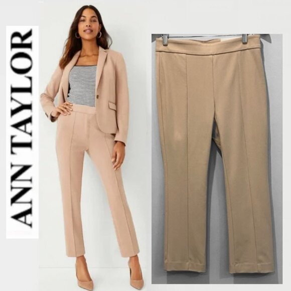 Ann Taylor Kick Crop Pants Beige Size 4P NWT - Picture 1 of 14